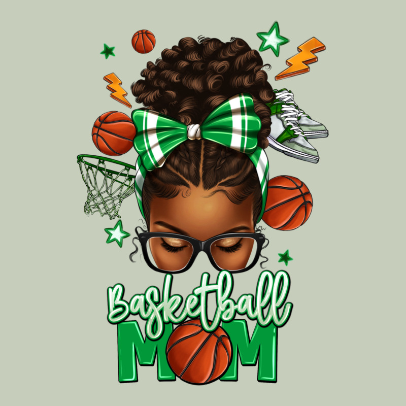 Basketball Mom Afro Messy Bun Long Sleeve Tee by texasbilliewilder | Teevron