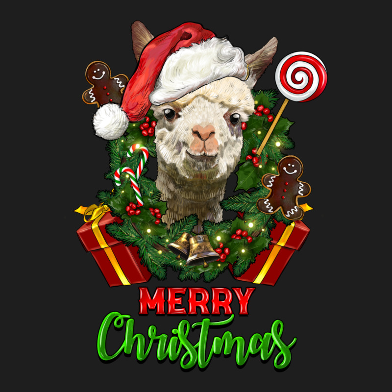 Merry Christmas Alpaca Face Classic Tee by LillyAllenDesigns | Teevron