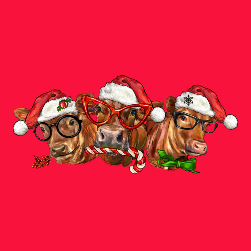 Christmas Red Angus Cows Classic Tee by LillyAllenDesigns | Teevron