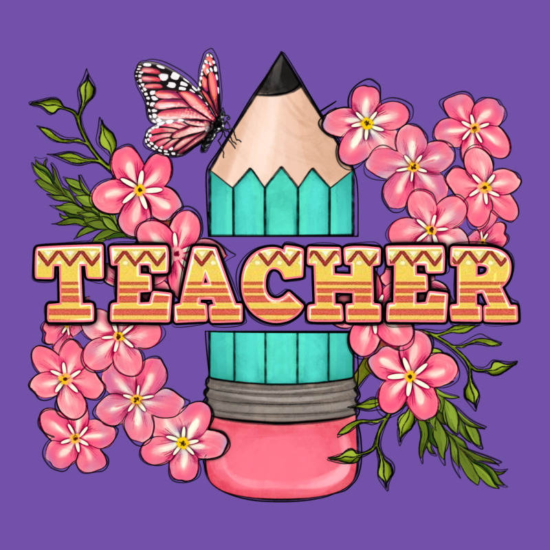 Teacher Floral Pencil Premium Sweatshirt by BundleAndBundleShop | Teevron