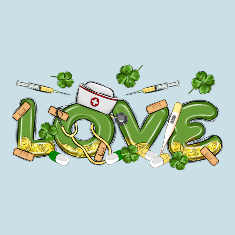 St Patricks Love Nurse Ladies Tee by MaliasSmallBusiness | Teevron