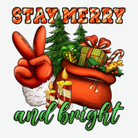 Stay Merry And Bright Peace Hand Urban Heavy Tee | Teevron
