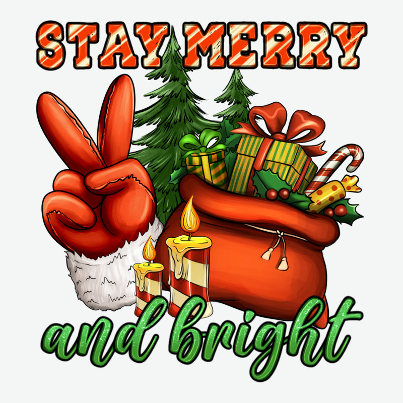 Stay Merry And Bright Peace Hand Urban Heavy Tee by Jasminsmagicworld | Teevron