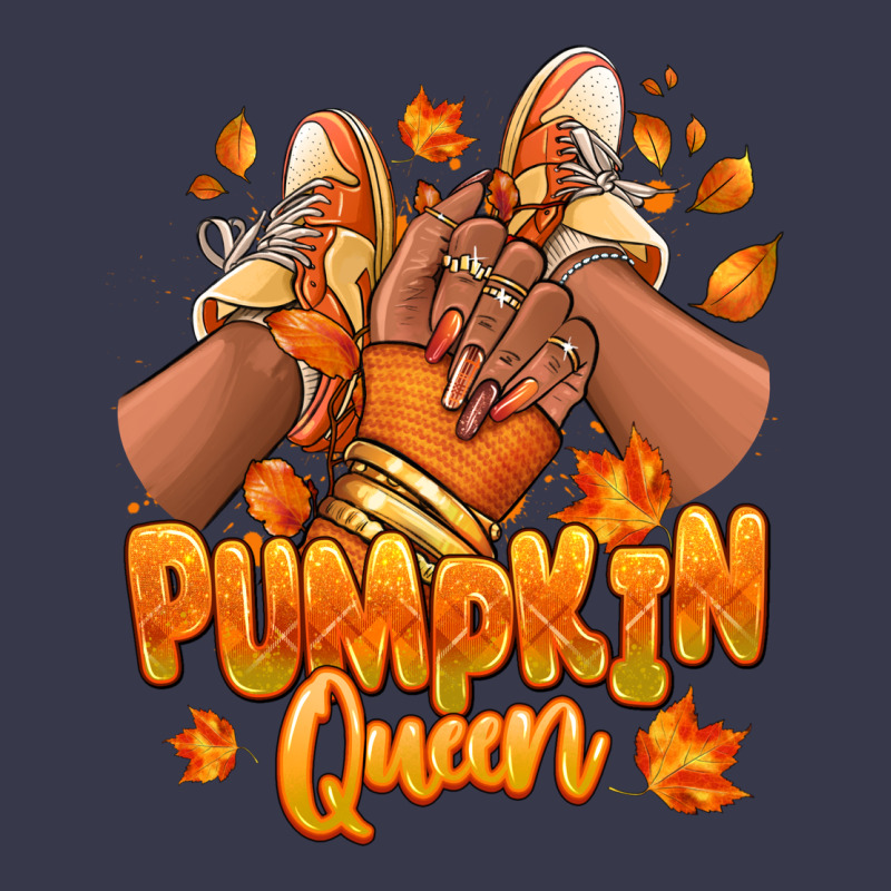Pumpkin Queen Fall Black Girl Sneakers Long Sleeve Tee by RanaPortraitStore | Teevron