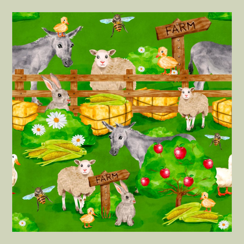 Farm Life Seamless Pattern Heavyweight Hoodie by FaDigitalArtStudio | Teevron