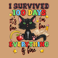 I Survived 100 Days It's Fine I'm Fine Vintage Tee | Teevron