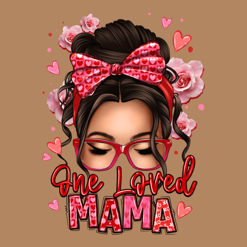 One Loved Mama Messy Bun Long Sleeve Tee by texasbilliewilder | Teevron