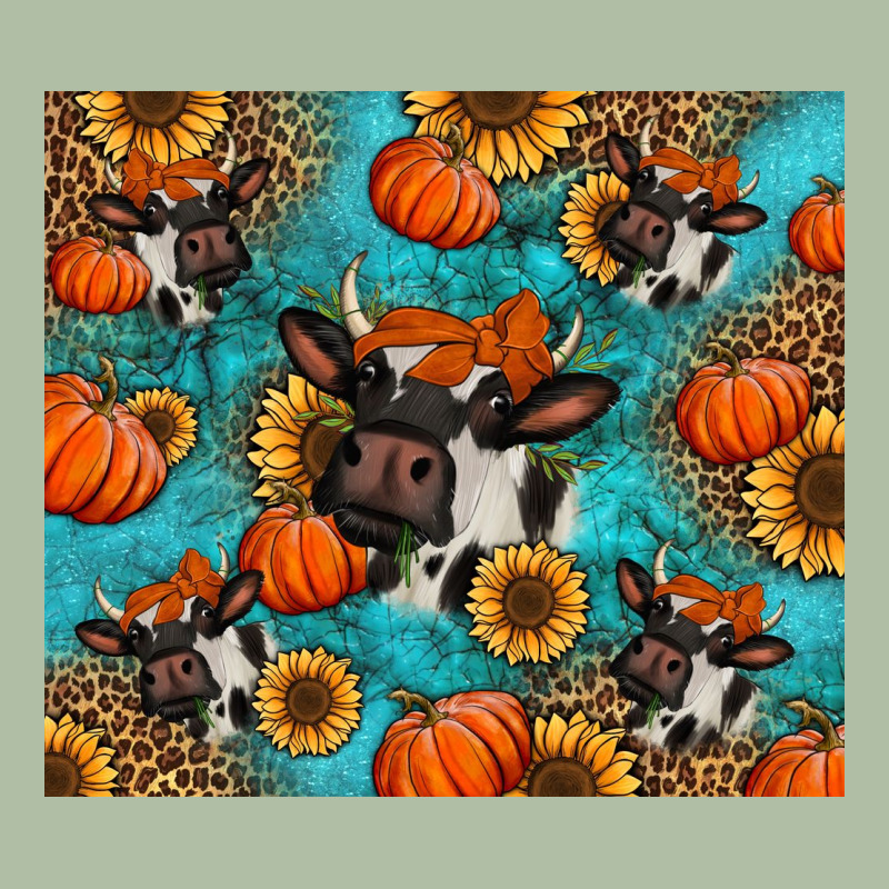 Autumn Pumpkins Holstein Cow Urban Heavy Tee by Jasminsmagicworld | Teevron