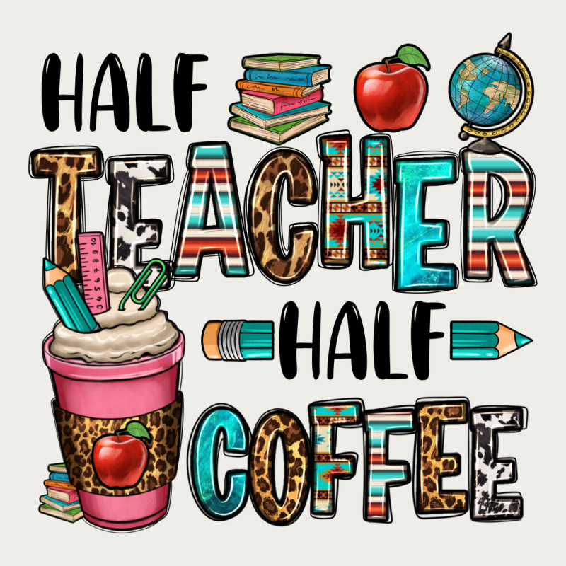 Half Teacher Half Coffee Zipper Hoodie by OliviaCreatesArt | Teevron