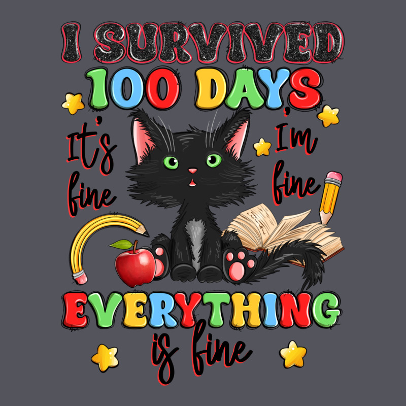 I Survived 100 Days It's Fine I'm Fine Vintage Hoodie by Artiststas | Teevron