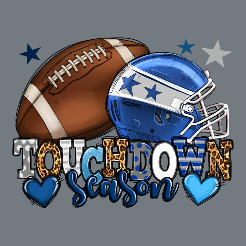 Touchdown Season American Football Blue Team Color Heavyweight Sweatshirt by HowdyJamesFarm | Teevron