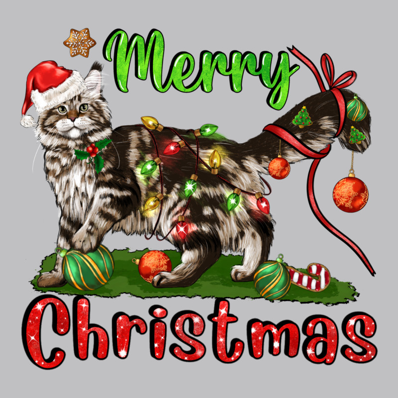Maine Coon Cat Merry Christmas Classic Tee by LillyAllenDesigns | Teevron