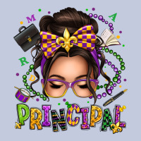 Mardi Gras Principal Caucasian Messy Bun Long Sleeve Tee | Teevron