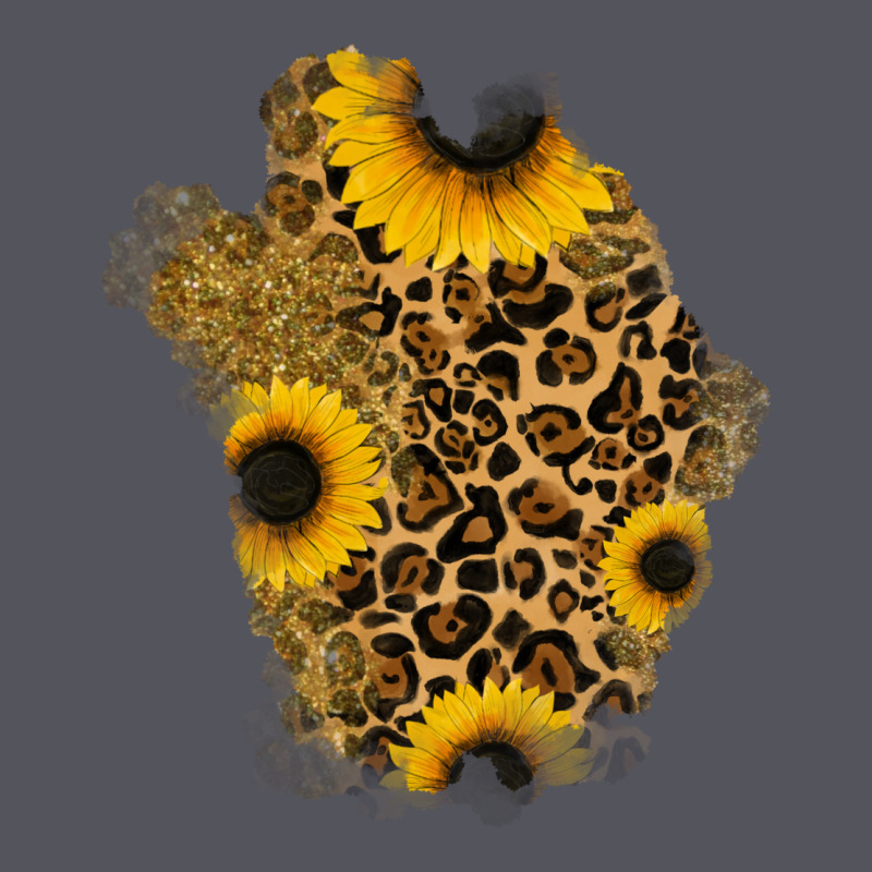 Glitter Sunflowers Leopard Patch Vintage Hoodie by RanaPortraitStore | Teevron