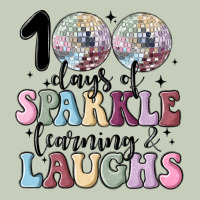 100 Days Of Sparkle Learning And Laugh Faux Sequin Ladies Tee | Teevron