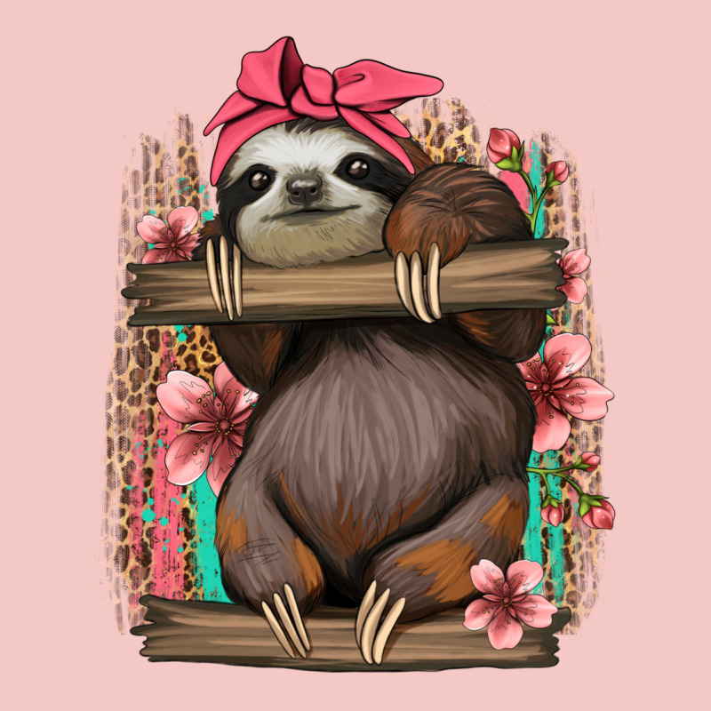 Cute Floral Baby Sloth Urban Heavy Tee by Jasminsmagicworld | Teevron