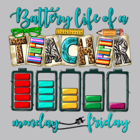 Battery Life Of A Teacher Monday Friday Long Sleeve Tee | Teevron