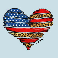 American Leopard Brushstroke Heart Ladies Tee | Teevron