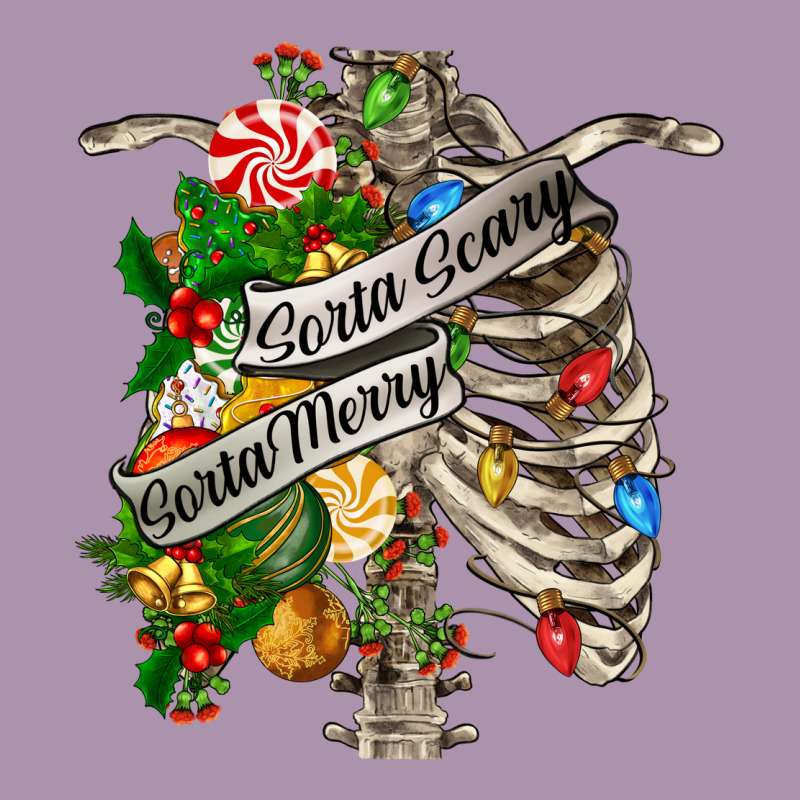 Sorta Merry Sorta Scary Chest Heavyweight Hoodie by FaDigitalArtStudio | Teevron