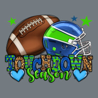 Touchdown Season American Football Green And Blue Heavyweight Sweatshirt | Teevron