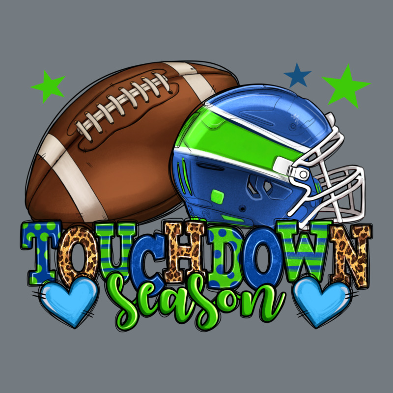 Touchdown Season American Football Green And Blue Heavyweight Sweatshirt by HowdyJamesFarm | Teevron