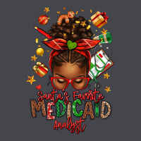 Santa's Favorite Medicaid Analyst Afro Messy Bun Long Sleeve Tee | Teevron