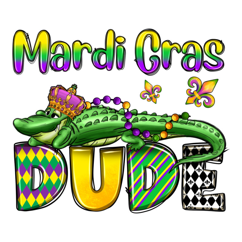 Mardi Gras Dude Alligator Olivia Zipper Hoodie by OliviaCreatesArt | Teevron