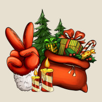 Christmas Santa Claus Peace Hand Urban Heavy Tee | Teevron
