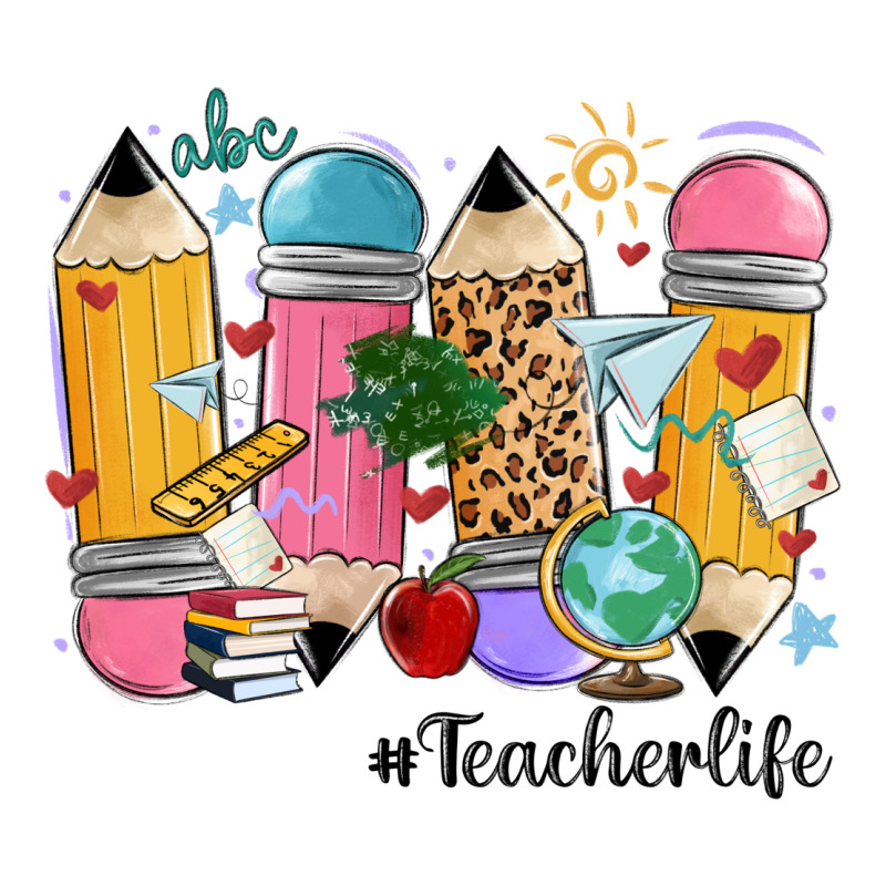 Teacher Life Pencils Ladies Tee by MaliasSmallBusiness | Teevron