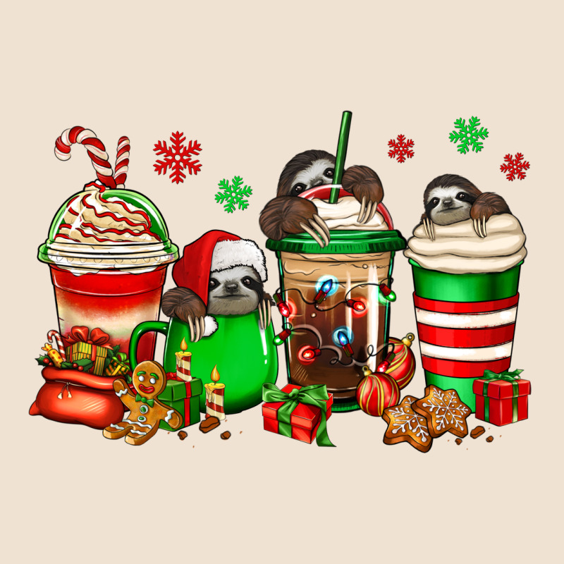 Christmas Sloth Coffee Cups Urban Heavy Tee by Jasminsmagicworld | Teevron