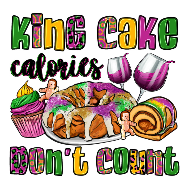 King Cake Calories Don't Count Mardi Gras Zipper Hoodie by OliviaCreatesArt | Teevron