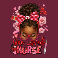 One Loved Nurse Afro Messy Bun Long Sleeve Tee | Teevron