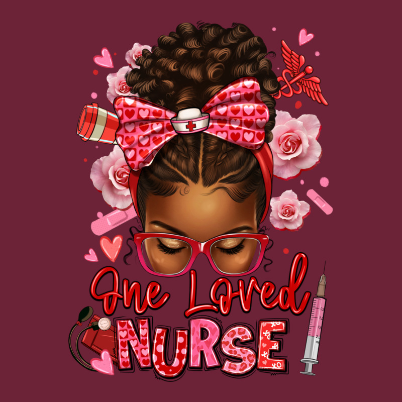 One Loved Nurse Afro Messy Bun Long Sleeve Tee by texasbilliewilder | Teevron