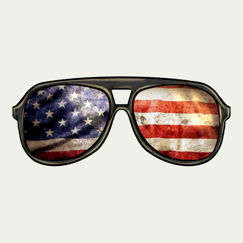 Amerıcan Flag Glasses Urban Heavy Tee by BarkalooDesign | Teevron