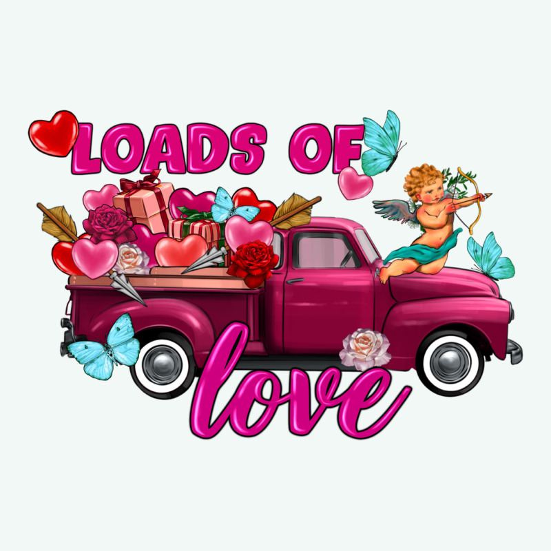 Loads Of Love Valentine's Day Truck Premium Hoodie by FaDigitalArtStudio | Teevron