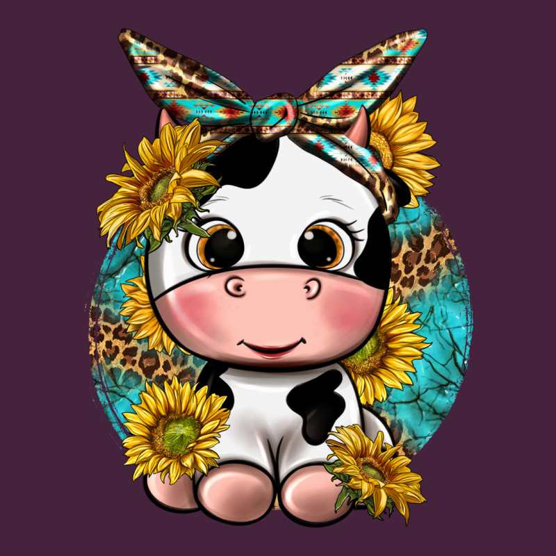 Cute Cow With Sunflower And Leopard Long Sleeve Tee by texasbilliewilder | Teevron