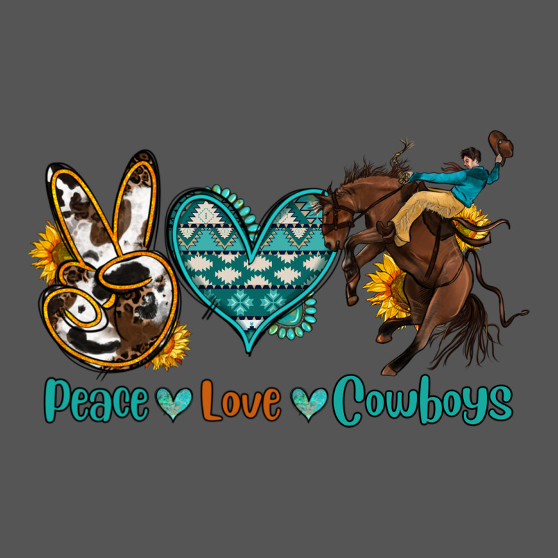 Peace Love Cowboys Zipper Hoodie by OliviaCreatesArt | Teevron