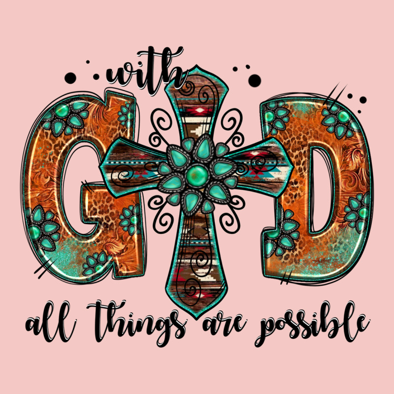With God All Things Are Possible Gemstone Cross Urban Heavy Tee by Jasminsmagicworld | Teevron