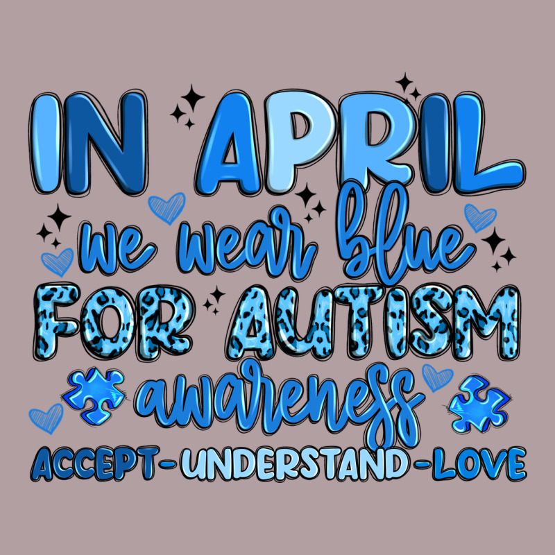In April We Wear Blue For Autism Awareness Vintage Hoodie by Artiststas | Teevron