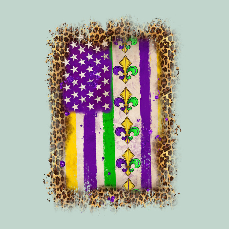 Mardi Gras Usa Flag Leopard Zipper Hoodie by OliviaCreatesArt | Teevron