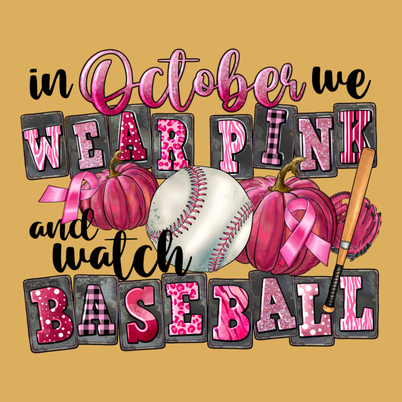 In October We Wear Pink And Watch Baseball Premium Hoodie by FaDigitalArtStudio | Teevron