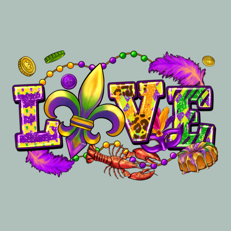 Love Mardi Gras Heavyweight Hoodie by FaDigitalArtStudio | Teevron