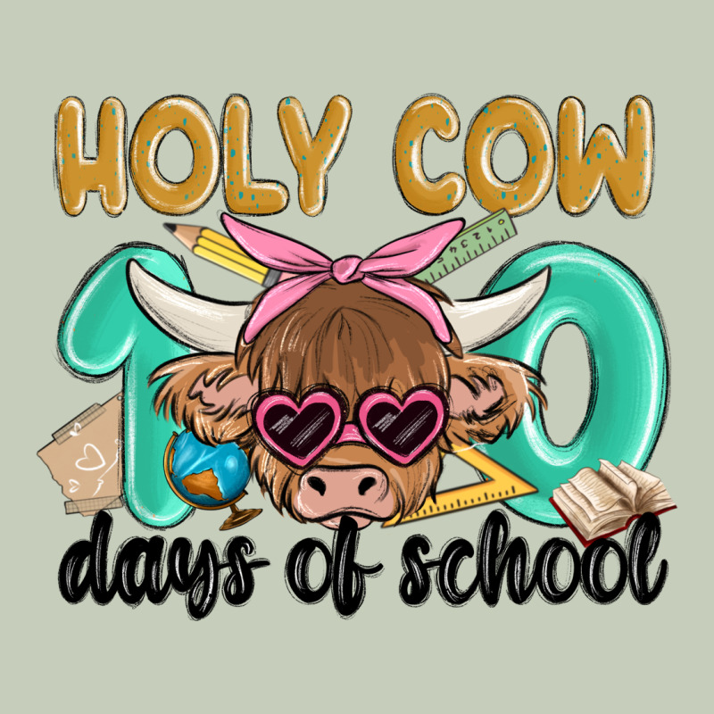 Holy Cow 100 Days Of School Ladies Tee by MaliasSmallBusiness | Teevron