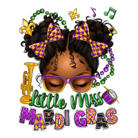 little miss mardi gras afro messy bun kid | Teevron