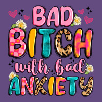 Bad Bitch With Bad Anxiety Vintage Hoodie | Teevron