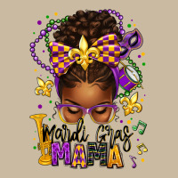 Mardi Gras Mama Afro Messy Bun Long Sleeve Tee | Teevron