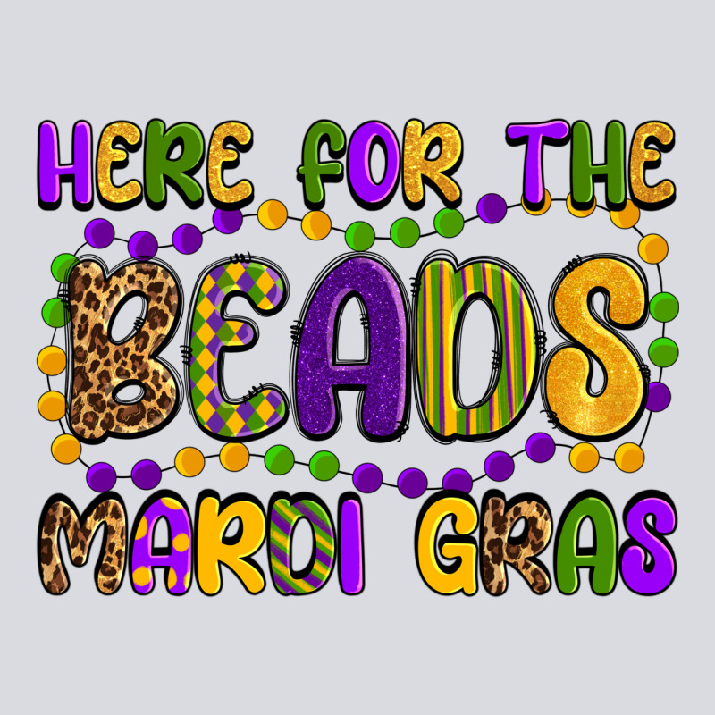Here For The Beads Mardi Gras Zipper Hoodie by OliviaCreatesArt | Teevron
