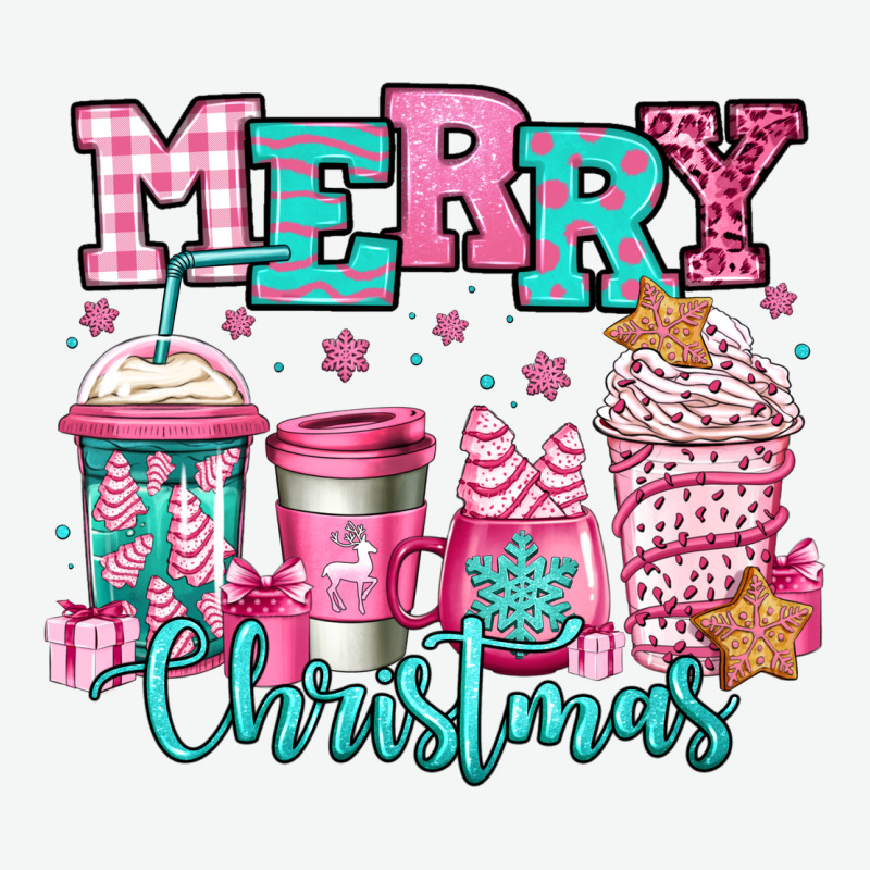 Merry Christmas Pink Coffee Cups Urban Heavy Tee by Jasminsmagicworld | Teevron