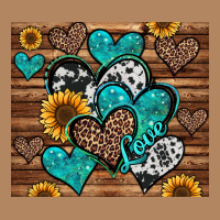 Turquoise Sunflower Hearts Long Sleeve Tee | Teevron