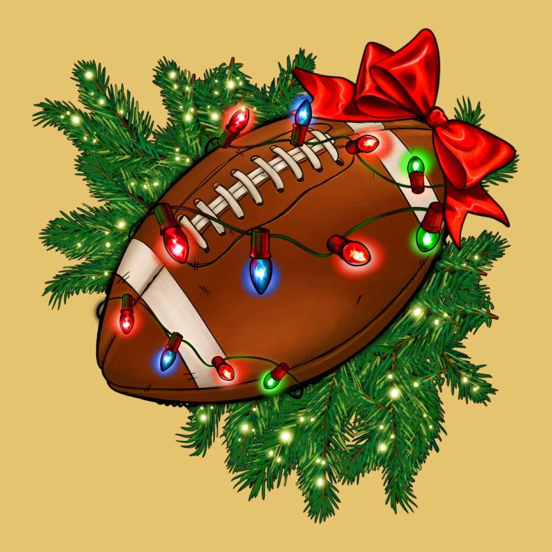 American Football Christmas With Lights And Ribbon Premium Sweatshirt by FaDigitalArtStudio | Teevron
